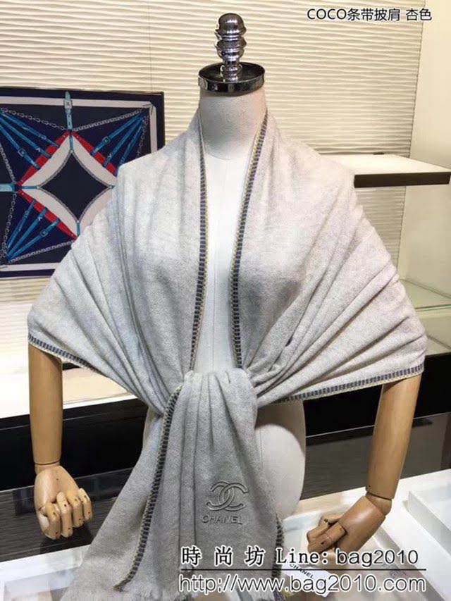 CHANEL香奈兒 小香新品 COCO條帶披肩 羊毛圍巾 LLWJ6711